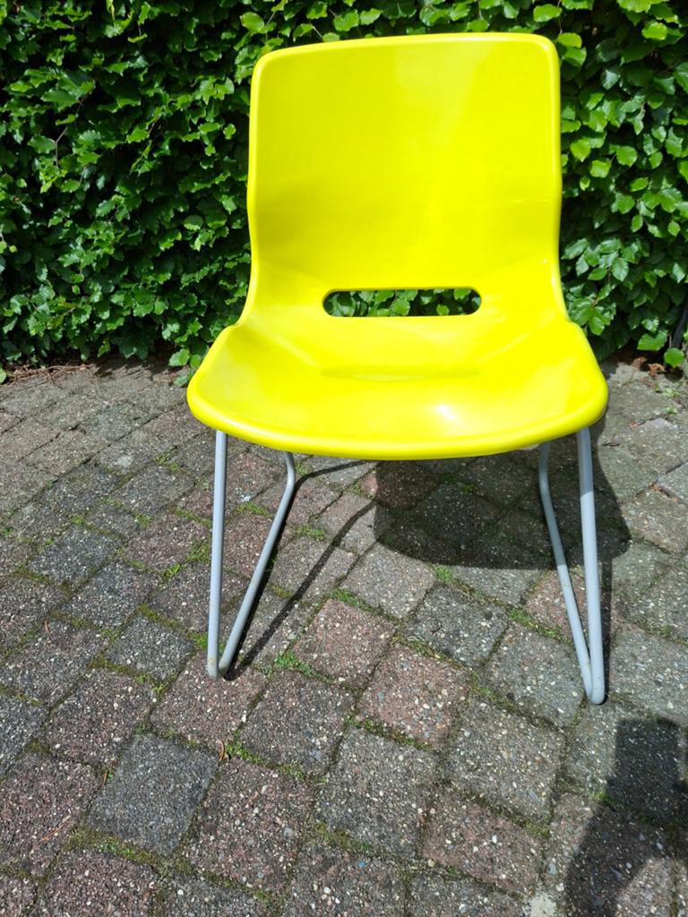 Ikea stoel Snille, Kunststof, Gebruikt, Wit, Ophalen of Verzenden