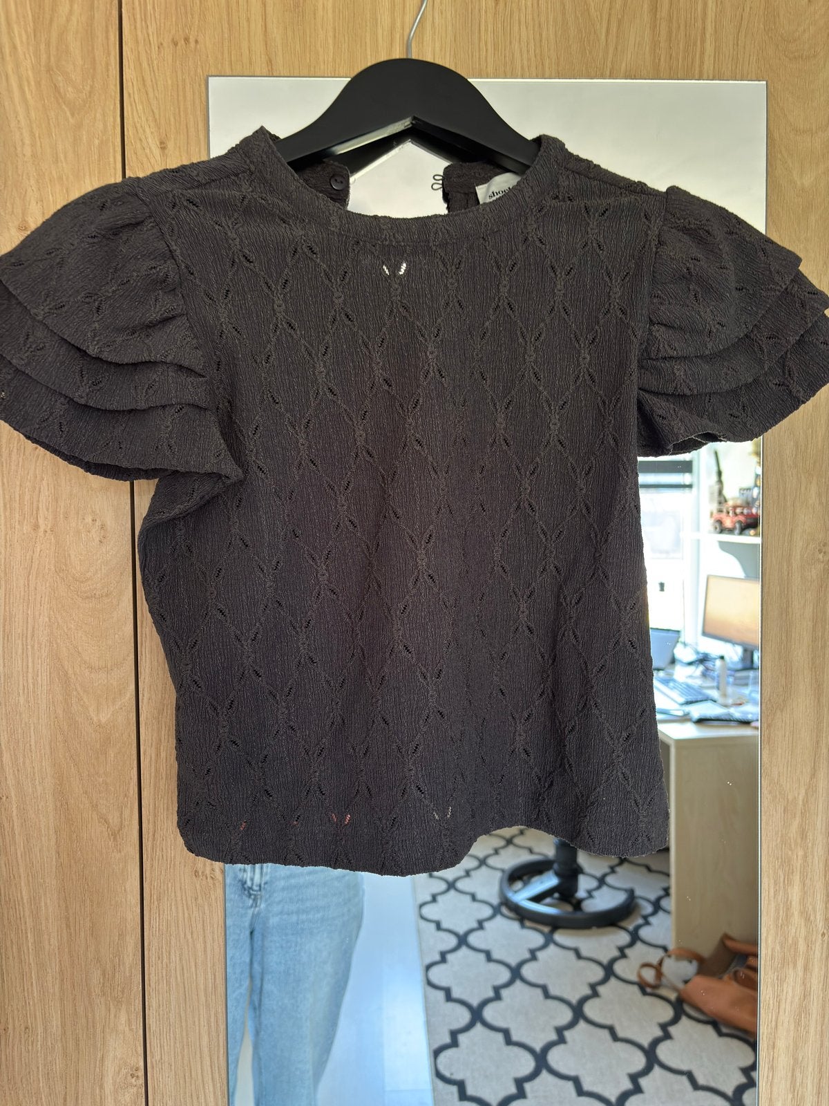 Shoeby top met ruches mouwen 146/152, Ophalen of Verzenden, Zo goed als nieuw