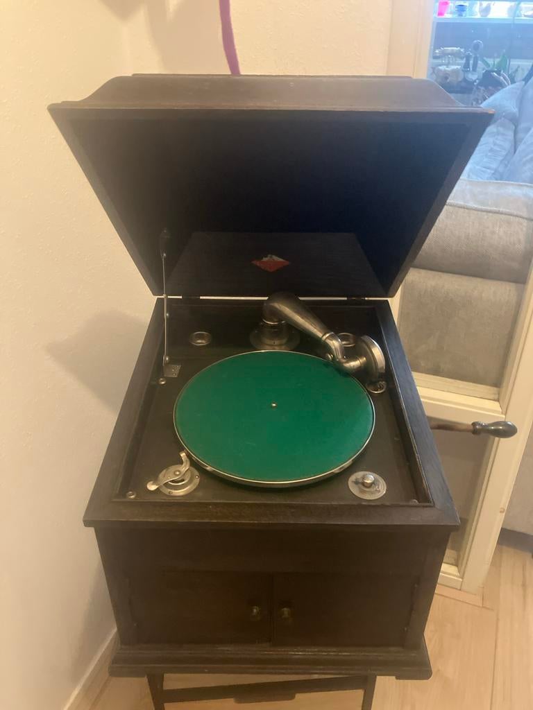 Antieke Grammofoon / Platenspeler, Audio, Tv en Foto, Platenspelers, Ophalen of Verzenden, Gebruikt, Platenspeler, Overige merken