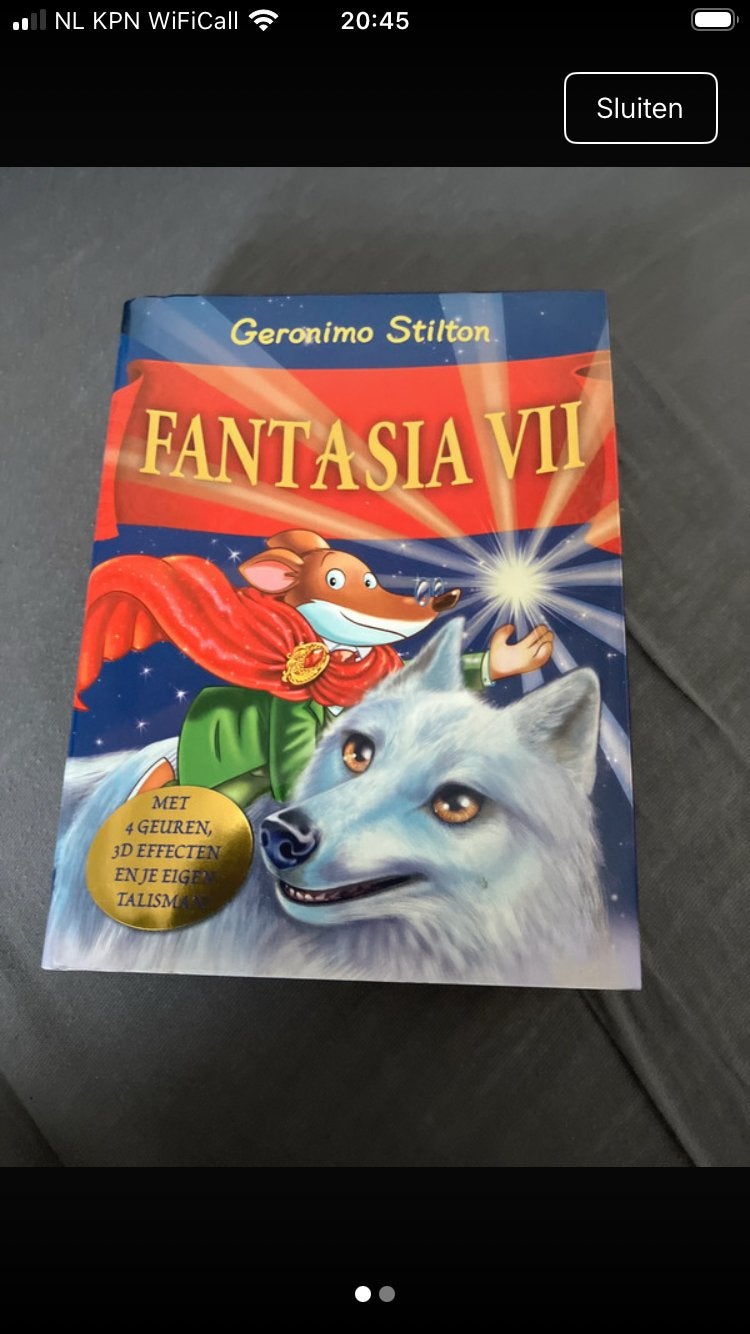 Geronimo Stilton - Fantasia VII (met 3D bril), Boeken, Ophalen of Verzenden, Zo goed als nieuw, Sprookjes