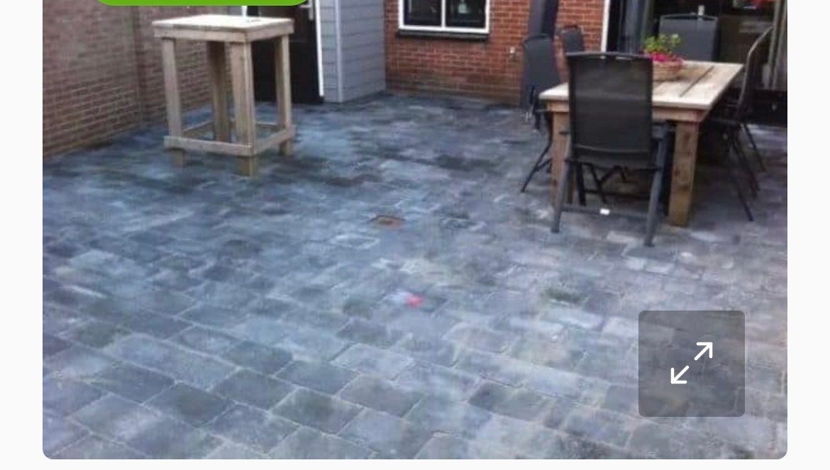 20x30x6 getrommeld antraciet stonique betonklinker, Tuin en Terras, Ophalen, Gebruikt, Klinkers, 10 m² of meer