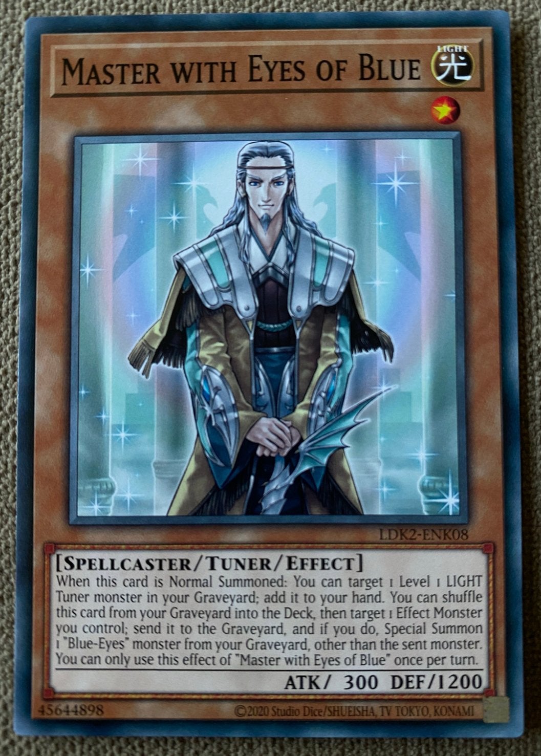 Yu-Gi-Oh! Master with Eyes of Blue Legendary Print !, Ophalen of Verzenden, Zo goed als nieuw, Losse kaart