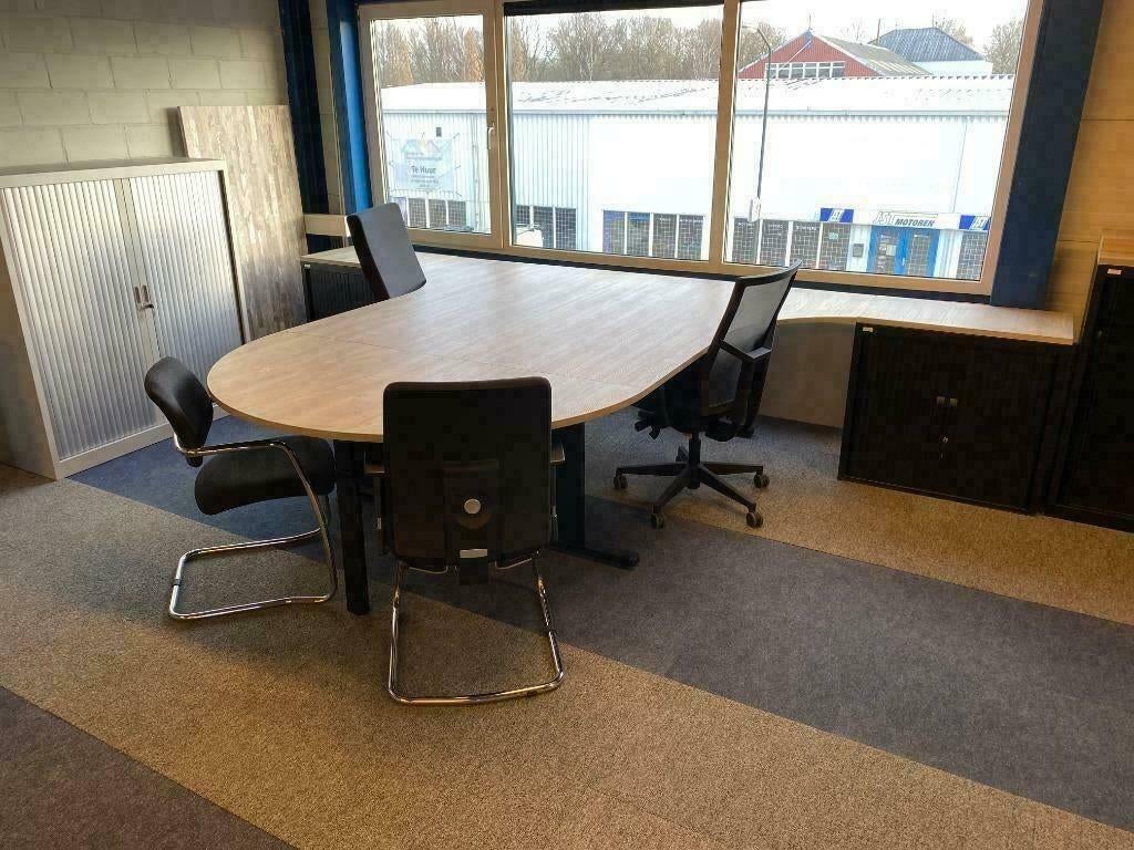 Duo opstelling wing bureaus scherpe setprijs!, Ophalen, Gebruikt, In hoogte verstelbaar, Duo-bureau