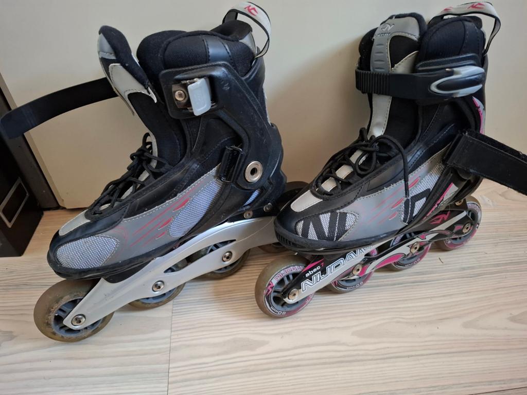 Nijdam skeelers dames maat mt 38 skates 4 x 80mm 82a vrouw, Gebruikt, Ophalen of Verzenden, Inline skates 4 wielen, Dames