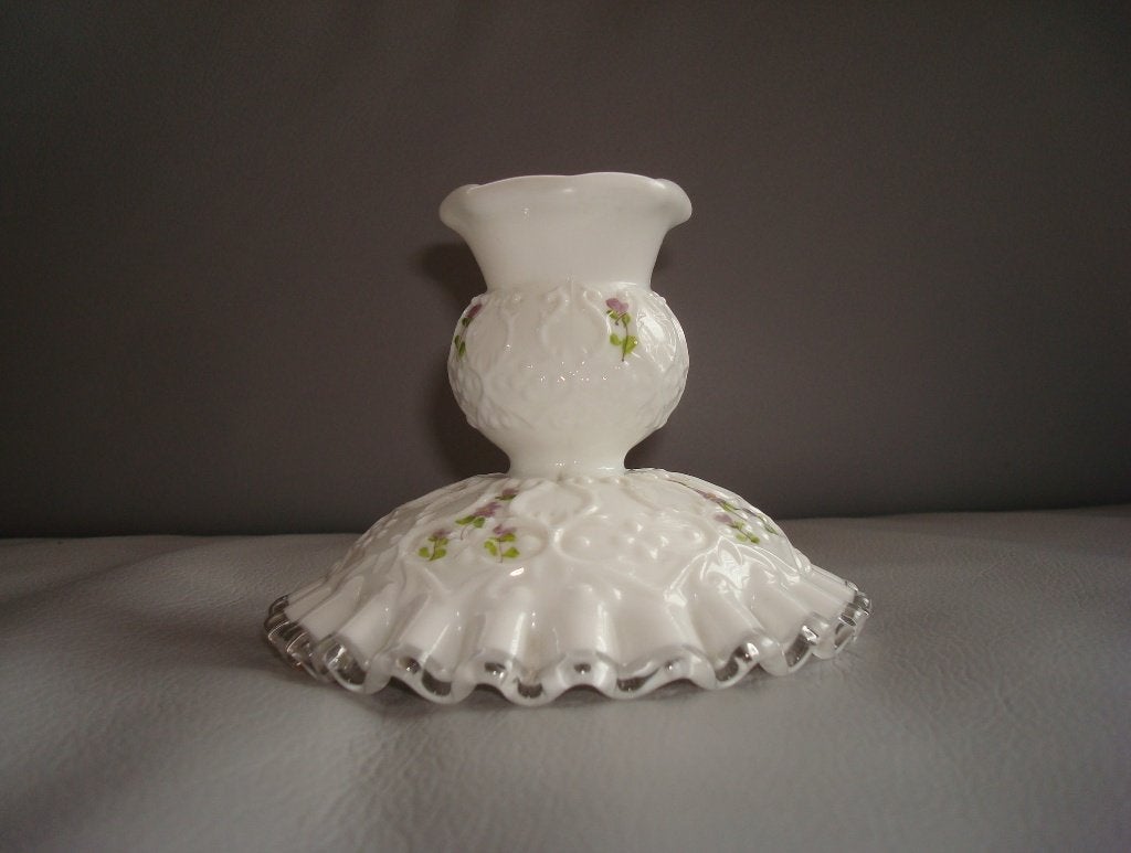 Fenton Glass Nancy Gribble Kandelaar Gesigneerd, Antiek en Kunst, Ophalen of Verzenden