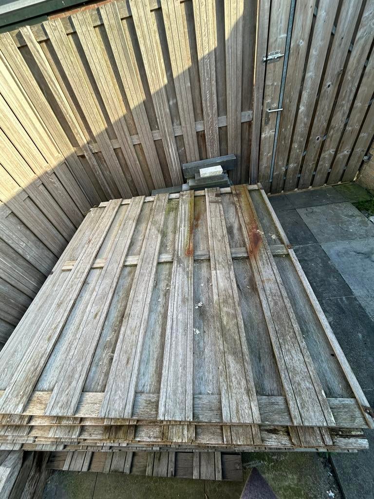 Hardhouten schuttingen, Minder dan 3 meter, Ophalen of Verzenden, Hout, 1 tot 2 meter