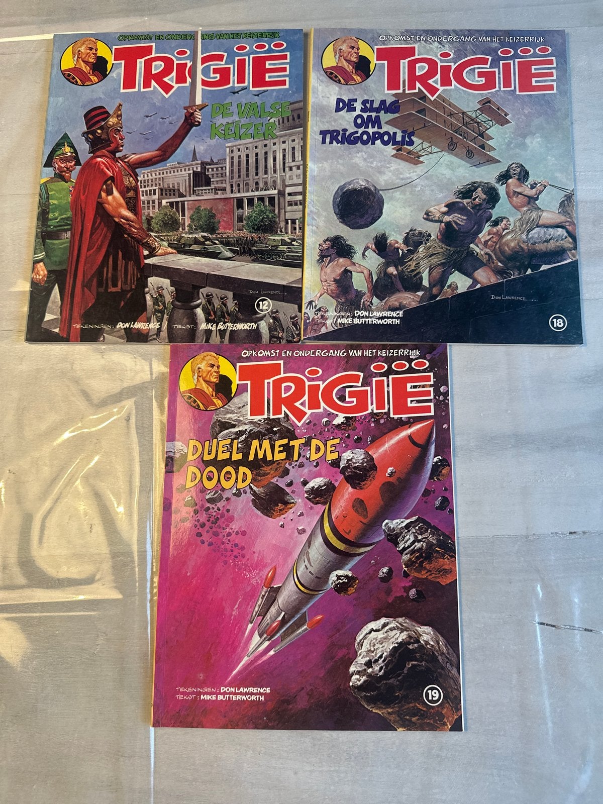 Trigie stripboeken - 3 delen, Meerdere stripboeken, Ophalen of Verzenden, Gelezen
