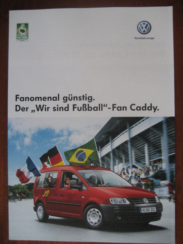 Volkswagen Caddy: actiemodel Fussball Fan Caddy (2006), Ophalen of Verzenden, Nieuw, Volkswagen