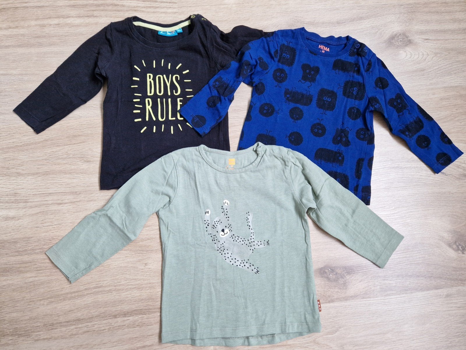 longsleeves mt 80, Ophalen of Verzenden, Zo goed als nieuw, Jongetje, Shirtje of Longsleeve