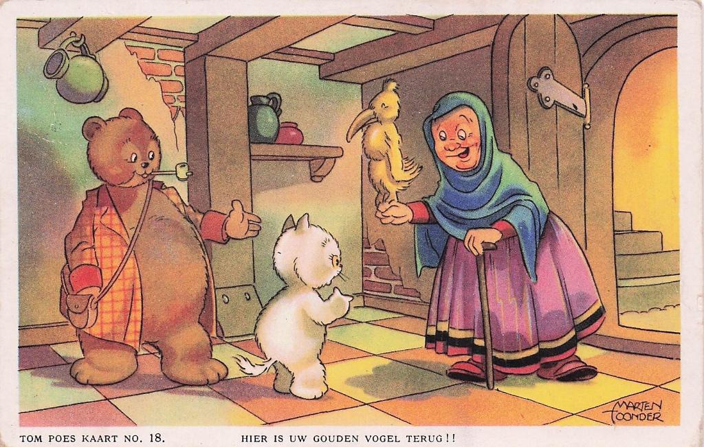 Tom Poes - Marten Toonder no. 18 'hier is gouden vogel' 1946, Ophalen of Verzenden, 1940 tot 1960, Gelopen, Overige thema's