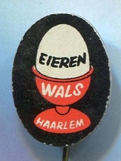 Wals eieren Haarlem blik speldje ( W_249), Verzamelen, Verzenden, Zo goed als nieuw, Merk, Speldje of Pin
