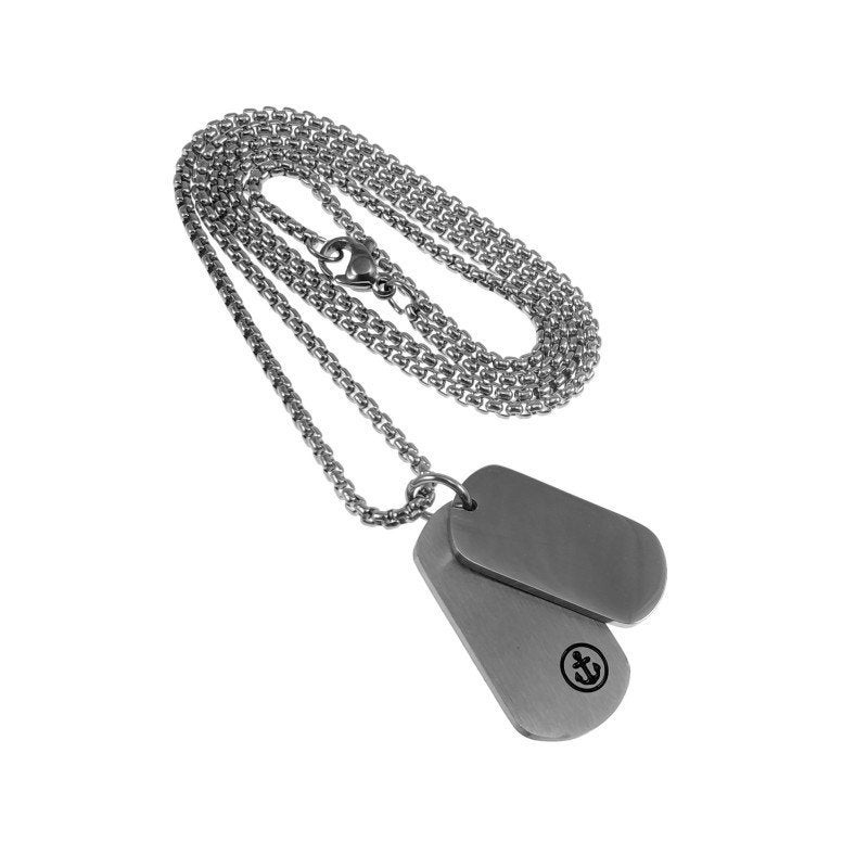 Unisex Militaire Jasseron Ketting Dubbele Dogtag Hanger RVS, Birgitta-Gracht 33, 6465 EL Kerkrade, Nederland, Verzenden, Nieuw