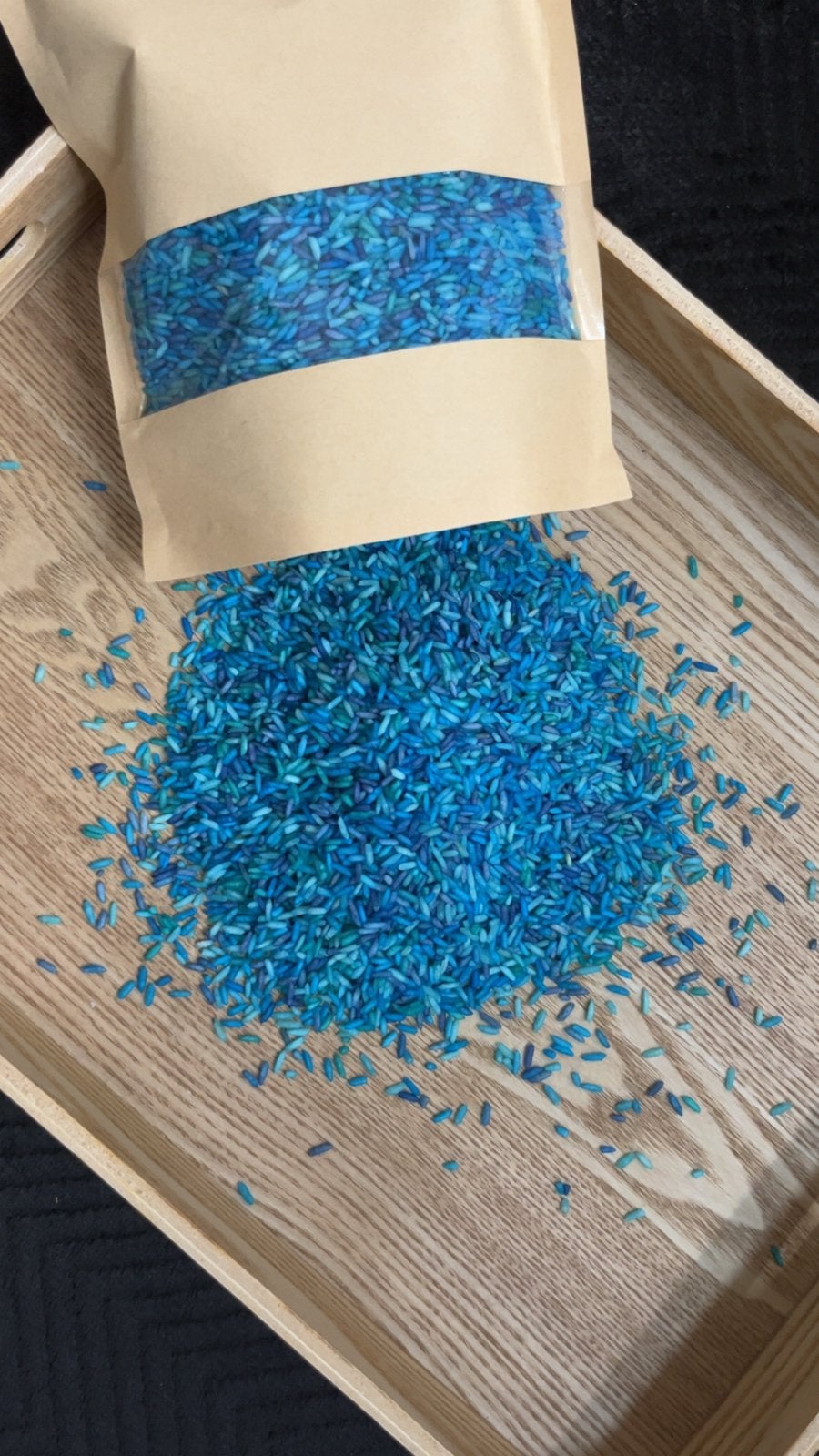 Speelrijst blauw 500 gram - Sensorisch speelgoed, Kinderen en Baby's, Hoogersmilde Beilervaart 1, Ophalen of Verzenden, Info@sensoplay.nl