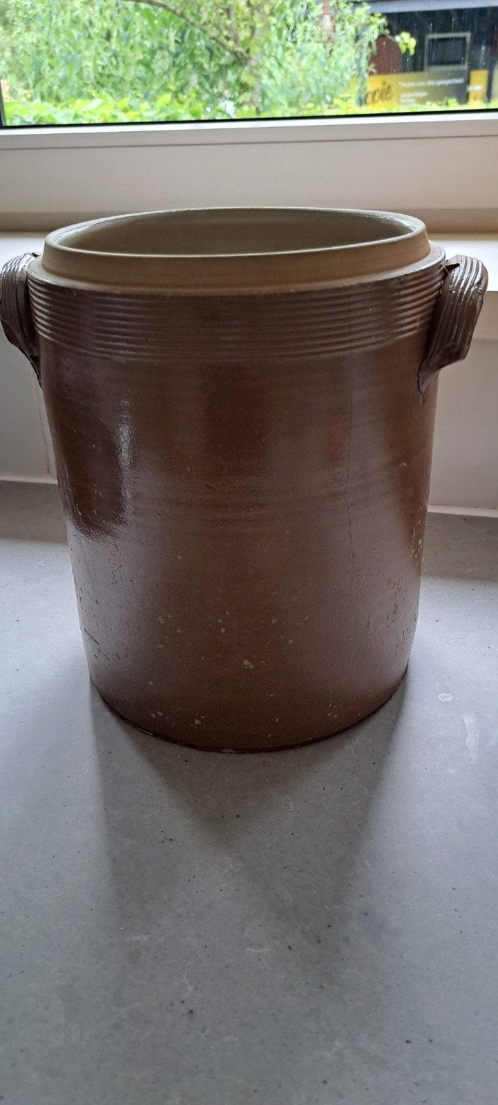 Bruine pot, Ophalen, Overige kleuren, Aardewerk of Porselein, Zo goed als nieuw