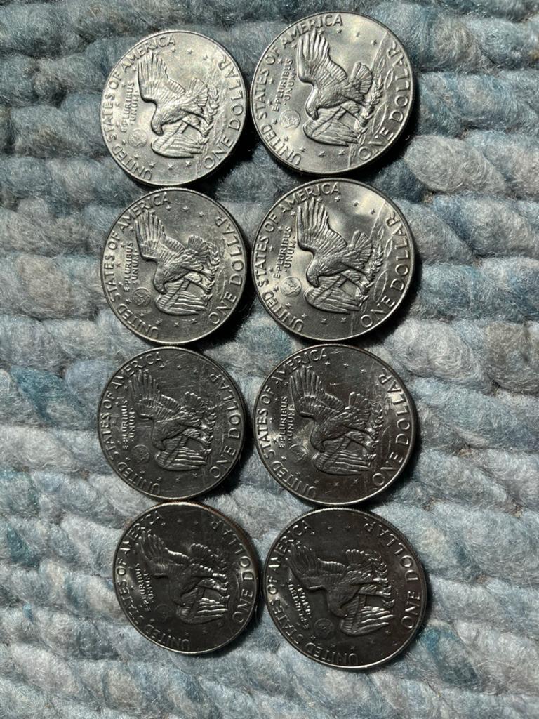 Amerikaanse Eisenhower Dollars 1977 & 1978 - Maanlanding, Ophalen of Verzenden, Noord-Amerika, Setje