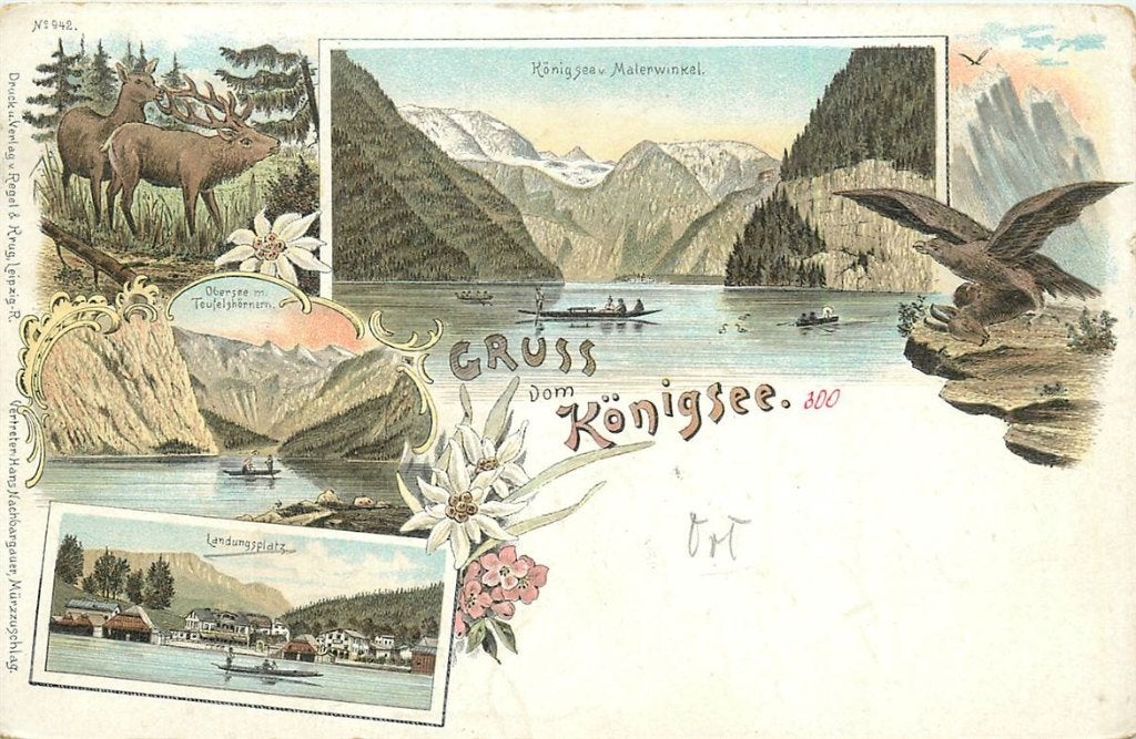 379-016-015 Königsee Litho Berchtesgaden, Verzenden, Voor 1920, Duitsland