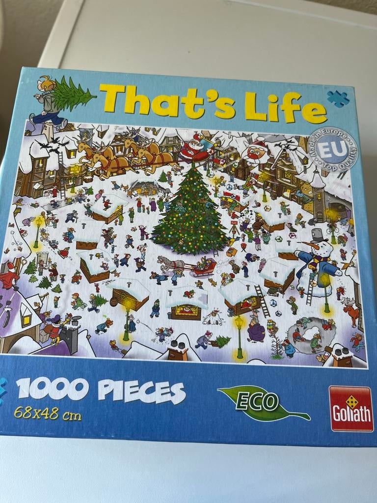 That's Life Kerst Legpuzzel 1000 Stukjes Goliath, Ophalen of Verzenden, 500 t/m 1500 stukjes, Gebruikt, Legpuzzel