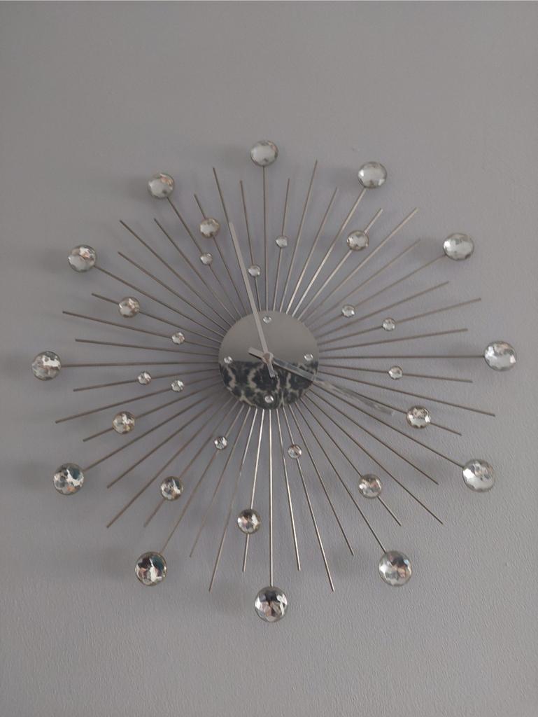 Mooie Karlsson Sunburst klok, Ophalen, Zo goed als nieuw, Wandklok