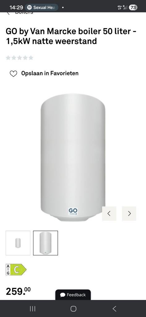 Nieuwe GO by Van Marcke boiler 50 liter - Weelde-Statie, Ophalen, 20 tot 100 liter, Nieuw, Boiler