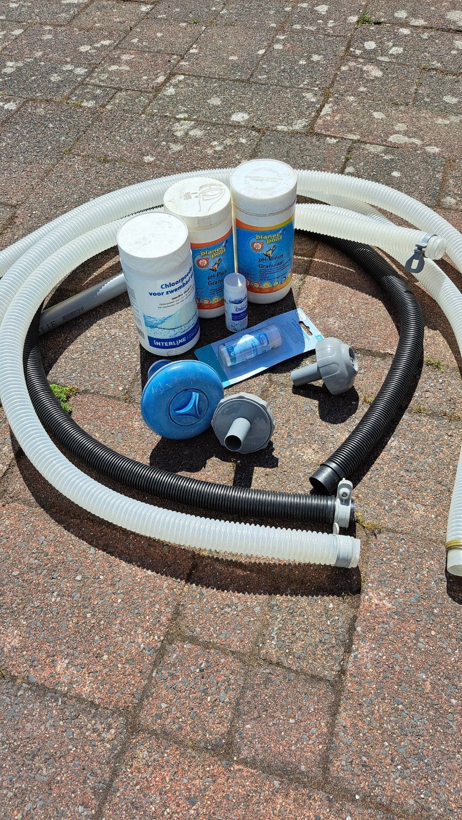 Zwembad met filterpomp, warmtepomp en toebehoren, Ophalen, Gebruikt, 200 tot 300 cm, 80 tot 120 cm