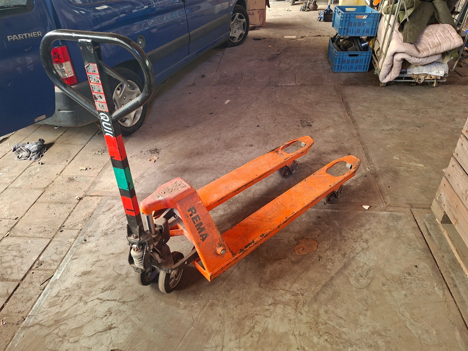 Palletwagen REMA 1.15m lepels, Doe-het-zelf en Verbouw, Transportwagens, Ophalen of Verzenden