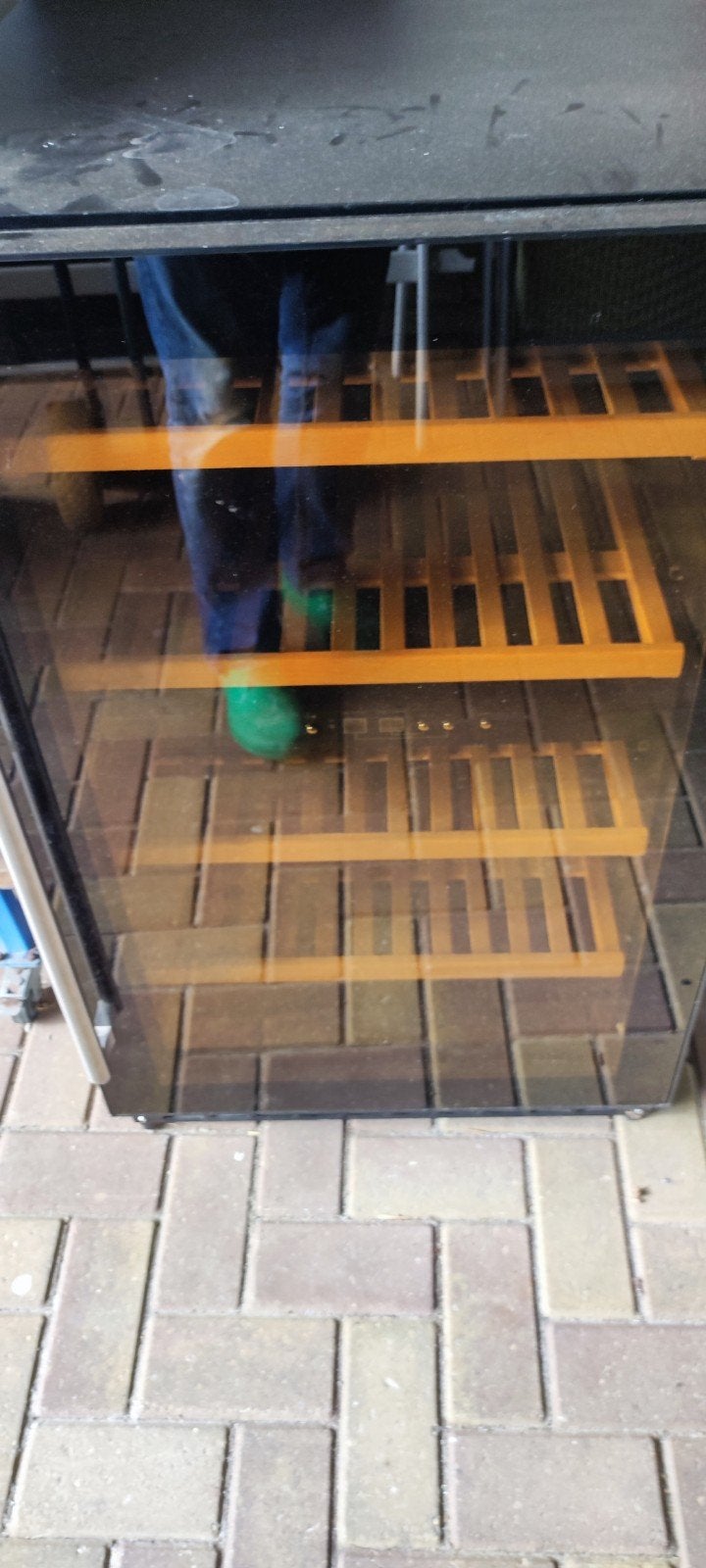Nette goed werkende wijnkast met 2 temperatuurzones, 85 tot 120 cm, 100 tot 150 liter, Ophalen of Verzenden, 45 tot 60 cm