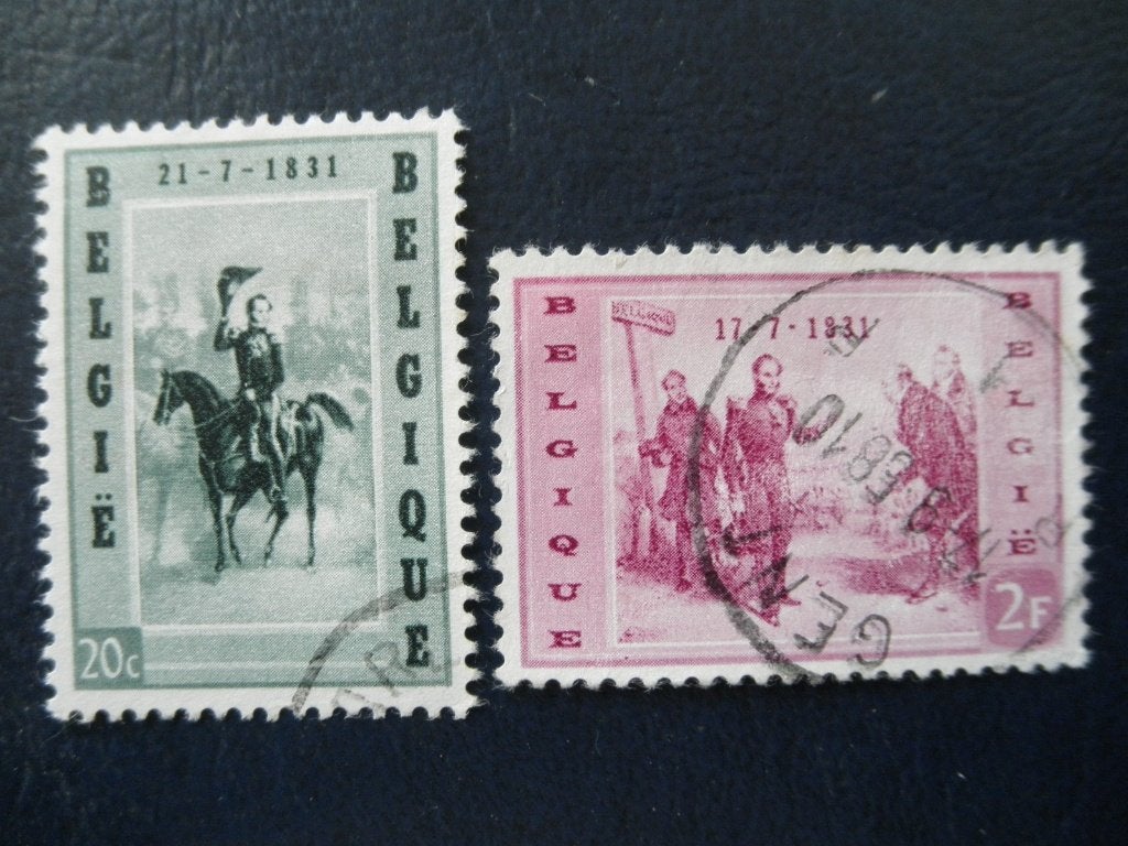 Postzegels België 1957 koning Leopold, paarden - cw. 0,60., Postzegels en Munten, Postzegels | Europa | België, Ophalen of Verzenden