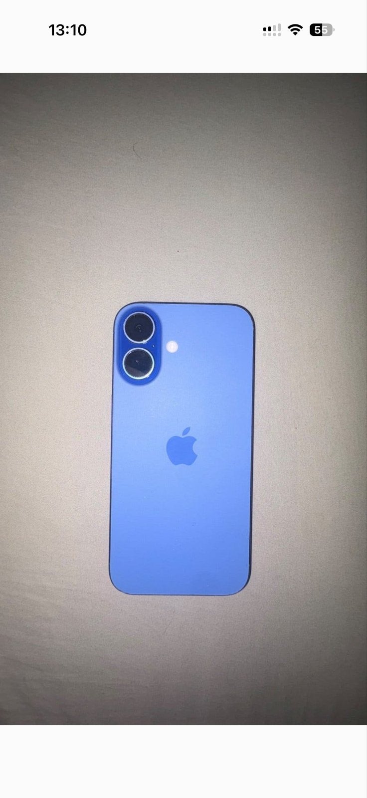 Apple iPhone 16 blauw met icloud locked, 128 GB, Blauw, IPhone 16, Ophalen of Verzenden
