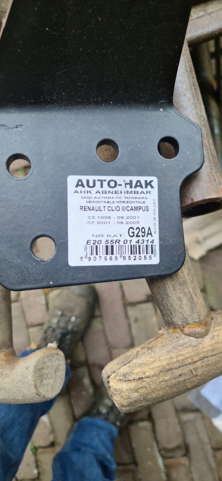 Trekhaak afneembaar voor Renault Clio II/Campus