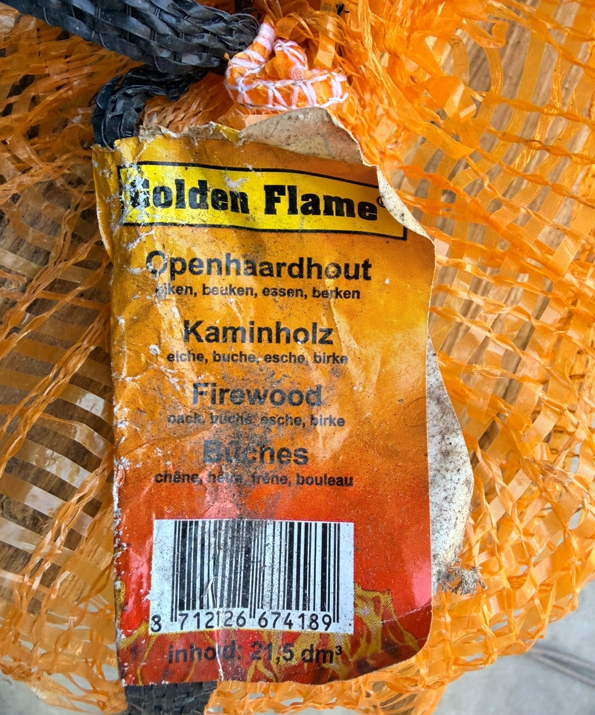 Golden Flame haardhout 21dm3 Openhardhout ongebruikt, Tuin en Terras, Haardhout, Minder dan 3 m³, Ophalen of Verzenden