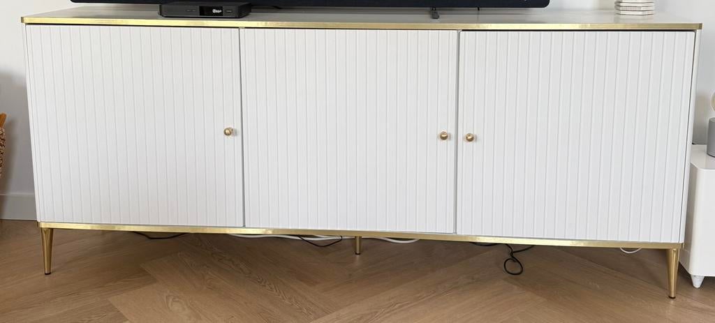 Dressoir, wit, goud, hotel chique, Ophalen, Zo goed als nieuw, Hotel chique