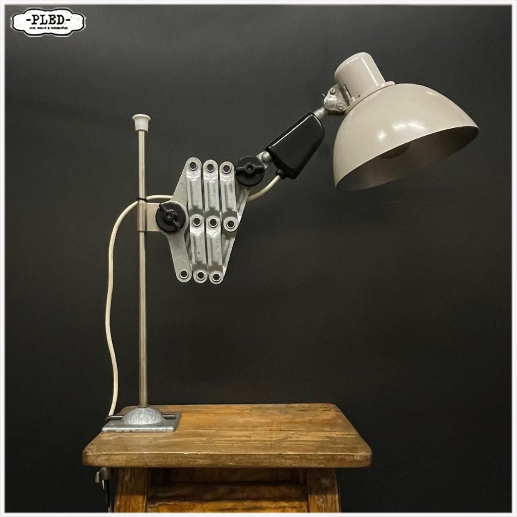 Vintage bakelieten REIF schaarlamp, DDR, met tafelklem, Gebruikt, Bauhaus, Ophalen of Verzenden, REIF Dresden