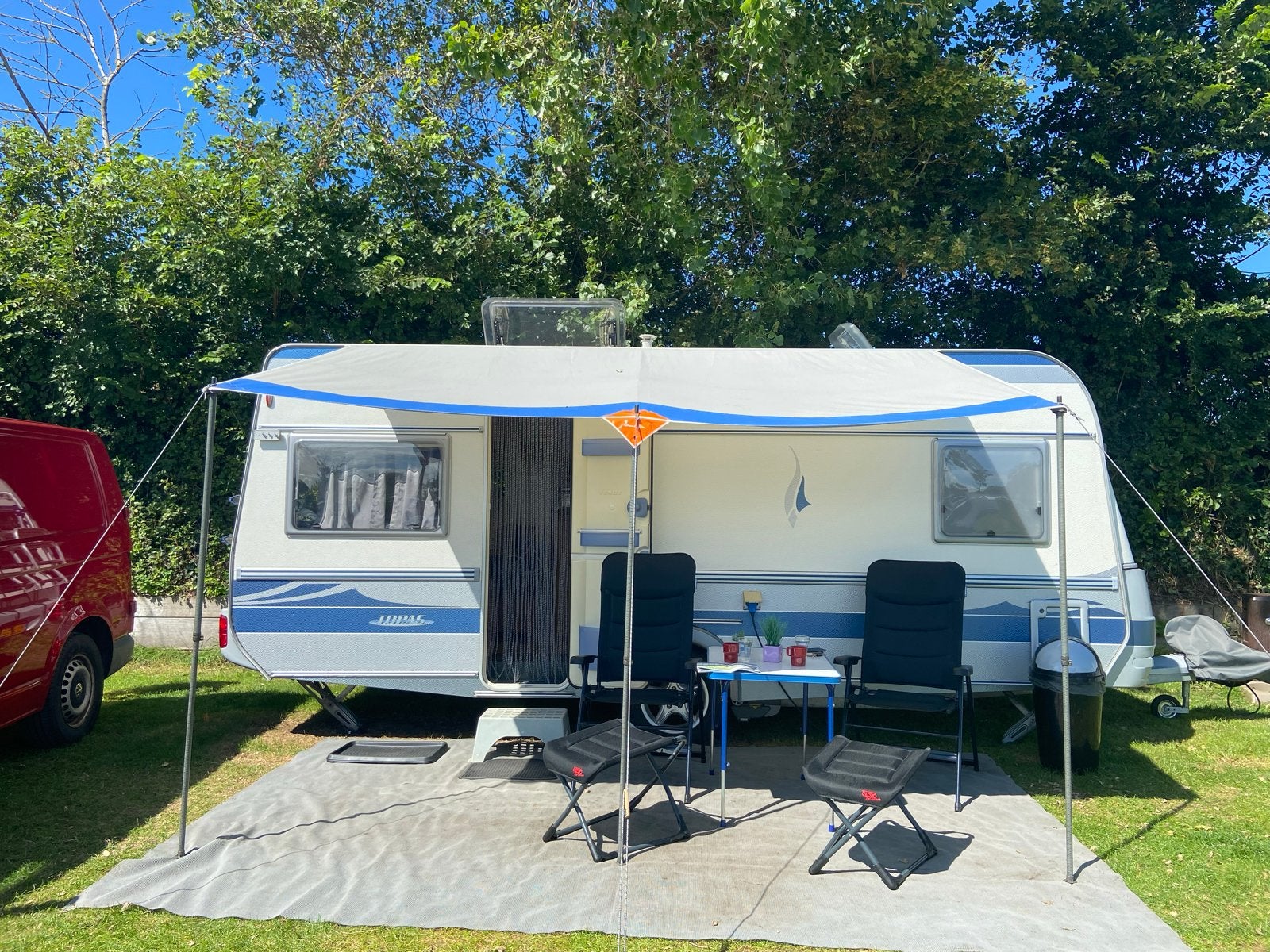 2 x Luifel Isabella en Busluifel Sunny met adapter magneet, Ophalen, Zo goed als nieuw, Isabella