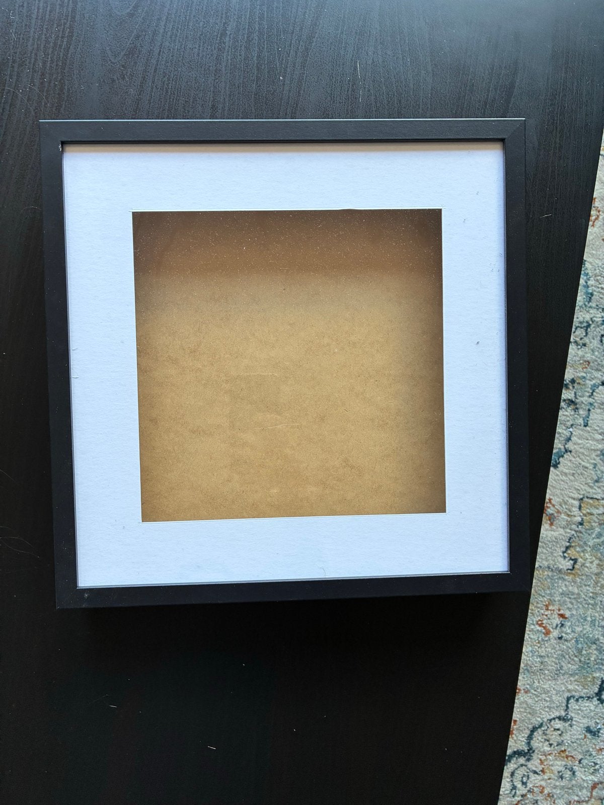 Zwarte fotolijst met passe-partout, Ophalen, Zo goed als nieuw, Fotolijst, Met glas