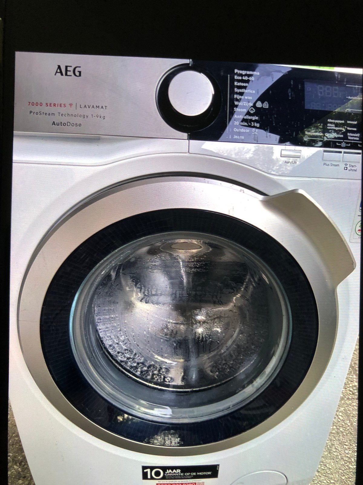 AEG 7000 series wasmachine 9,0 kg, Witgoed en Apparatuur, Wasmachines, Ophalen, 1200 tot 1600 toeren, Gebruikt, Minder dan 85 cm