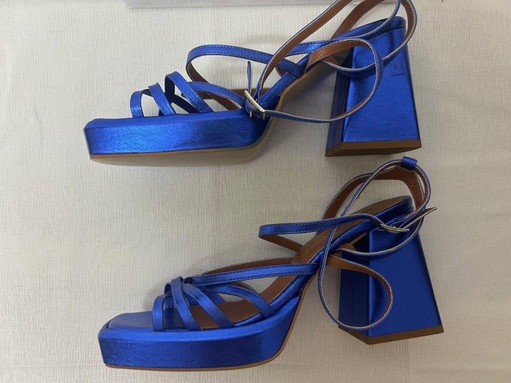 DWRS sandalette / sandalen blauw 38 *~~nieuw~~*, Kleding | Dames, Nieuw, Sandalen of Muiltjes, Verzenden, Blauw