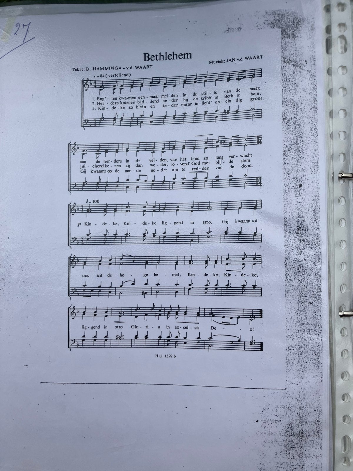 Kerst koormap met partituren, Ophalen of Verzenden, Artiest of Componist