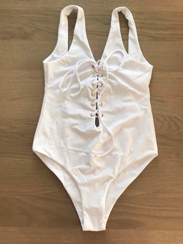Badpak wit maat M nieuw!, Kleding | Dames, Ophalen of Verzenden, Nieuw, Wit, Badpak