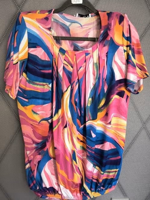 NIEUW pracht roze/blauw shirt merk Magna maat 36/38, Blauw, Nieuw, Ophalen of Verzenden, Magna
