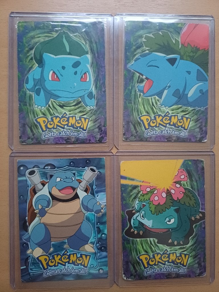 Pokémon-Topps Evolution-Blastoise Venusaur Bulbasaur Ivysaur, Verzenden, Gebruikt, Meerdere kaarten