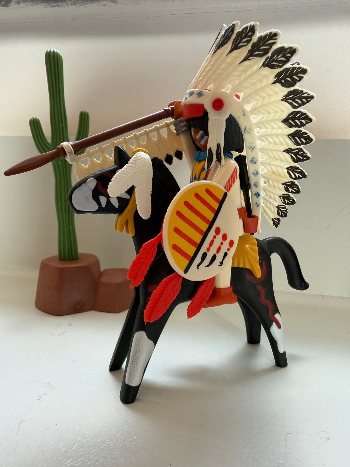 Playmobil western native Americans opperhoofd 3876, Complete set, Ophalen of Verzenden, Zo goed als nieuw, Figuren