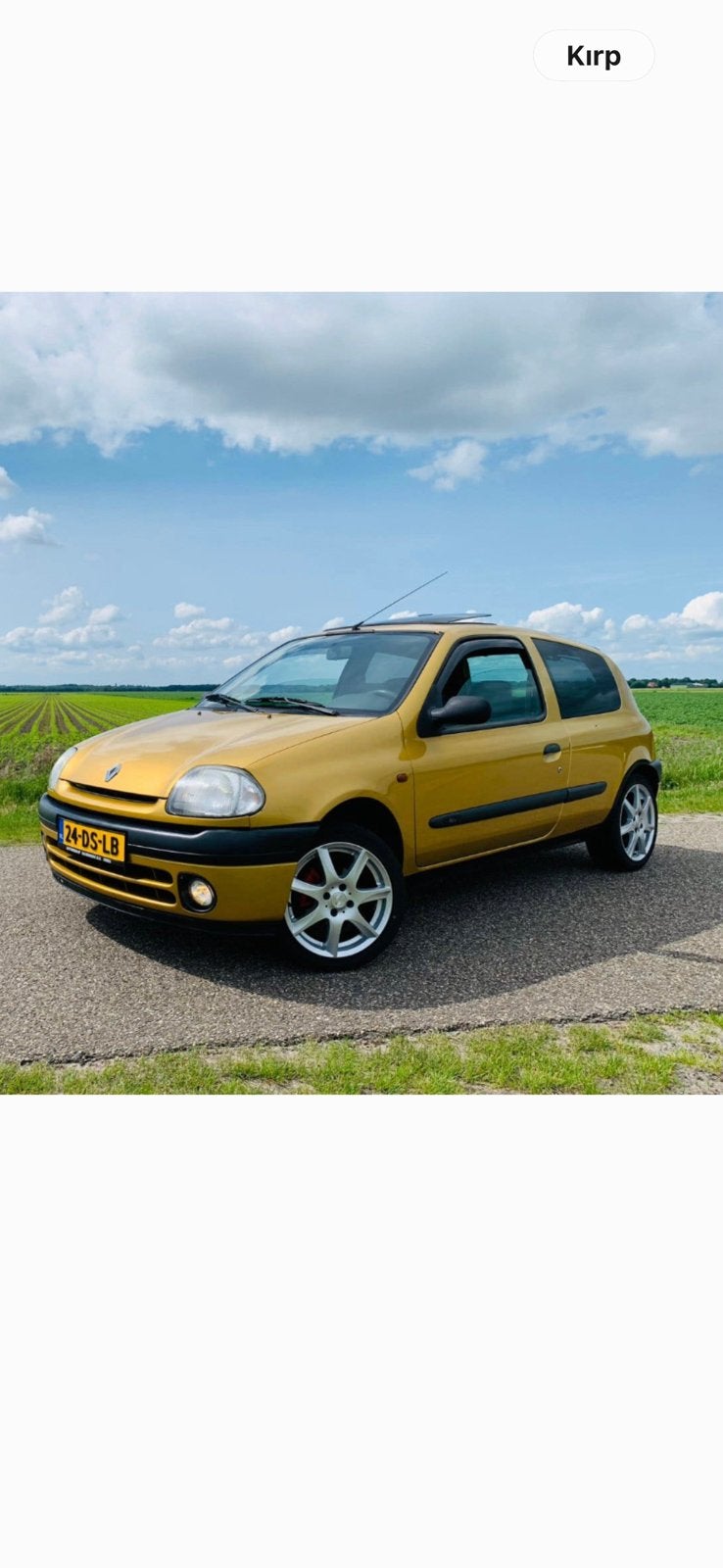 Renault Clio 1.4 RN 1999 Geel Apk tot 12-04-2027  nette auto, Voorwielaandrijving, 15 km/l, 74 pk, 31 €/maand