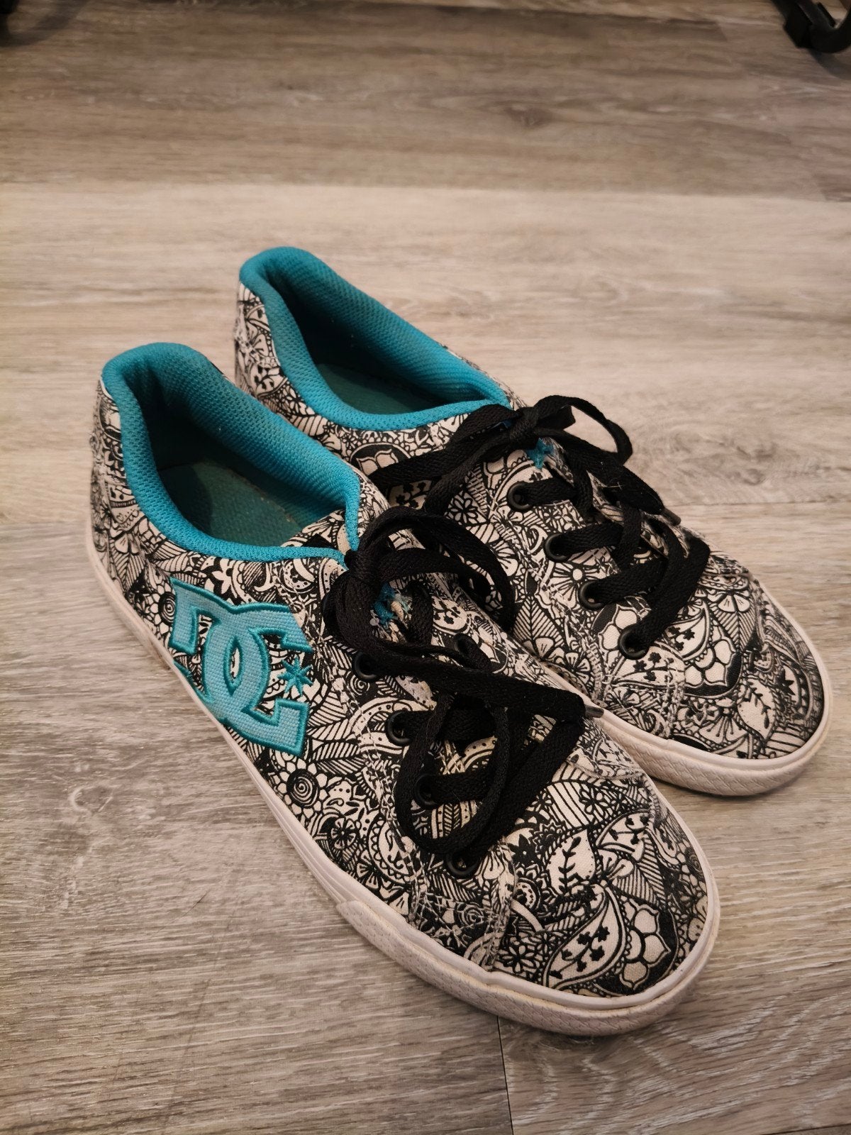DC Shoes Chelsea TX SE Skate Sneakers - Zwart/Wit/Turquoise, Dc shoes, Ophalen of Verzenden