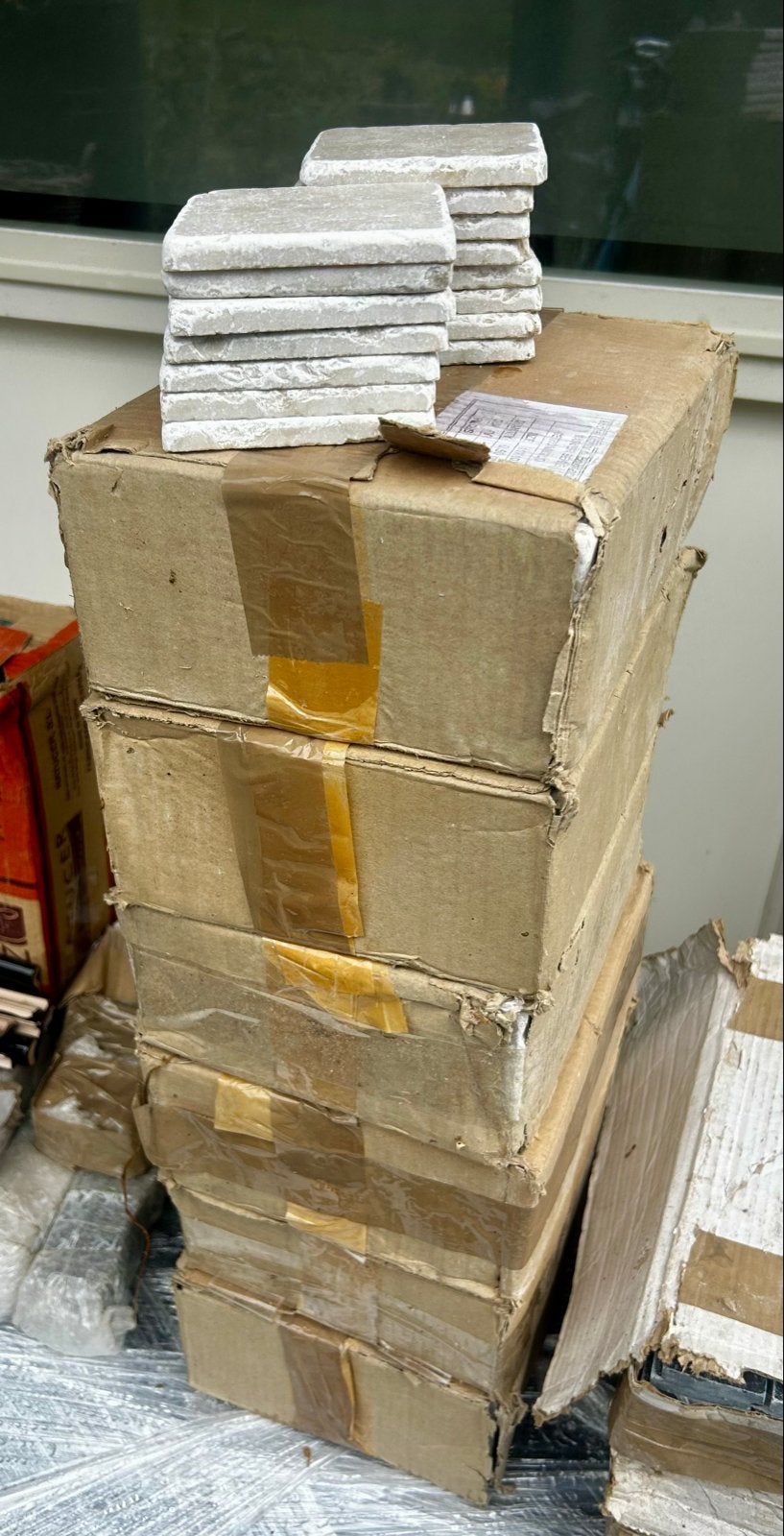 Marmer Beige Getrommeld 10x10cm, 3m2, Ophalen, Wandtegels, Nieuw, Minder dan 20 cm