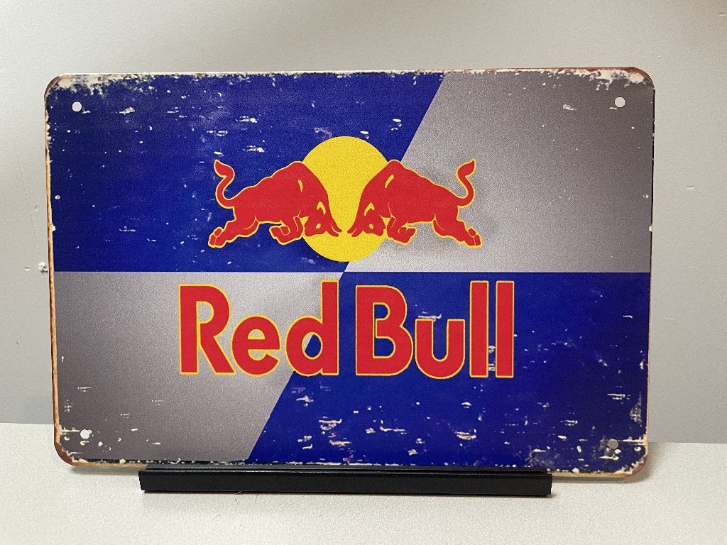 Red Bull metalen reclamebord / wandbord, Verzamelen, Merken en Reclamevoorwerpen, Www.pand50.nl, Reclamebord, Ophalen of Verzenden