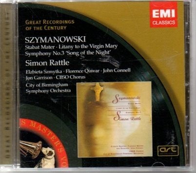 Szymanowski - Stabat Mater, Symfonie 3 - Simon Rattle, Overige componisten, Modernisme tot heden, Ophalen of Verzenden, Zo goed als nieuw