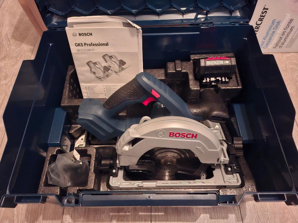 Bosch Blauw GKS 18V-57 G Professional accu cirkelzaag NIEUW!, Ophalen, Cirkelzaag, Nieuw, 600 tot 1200 watt