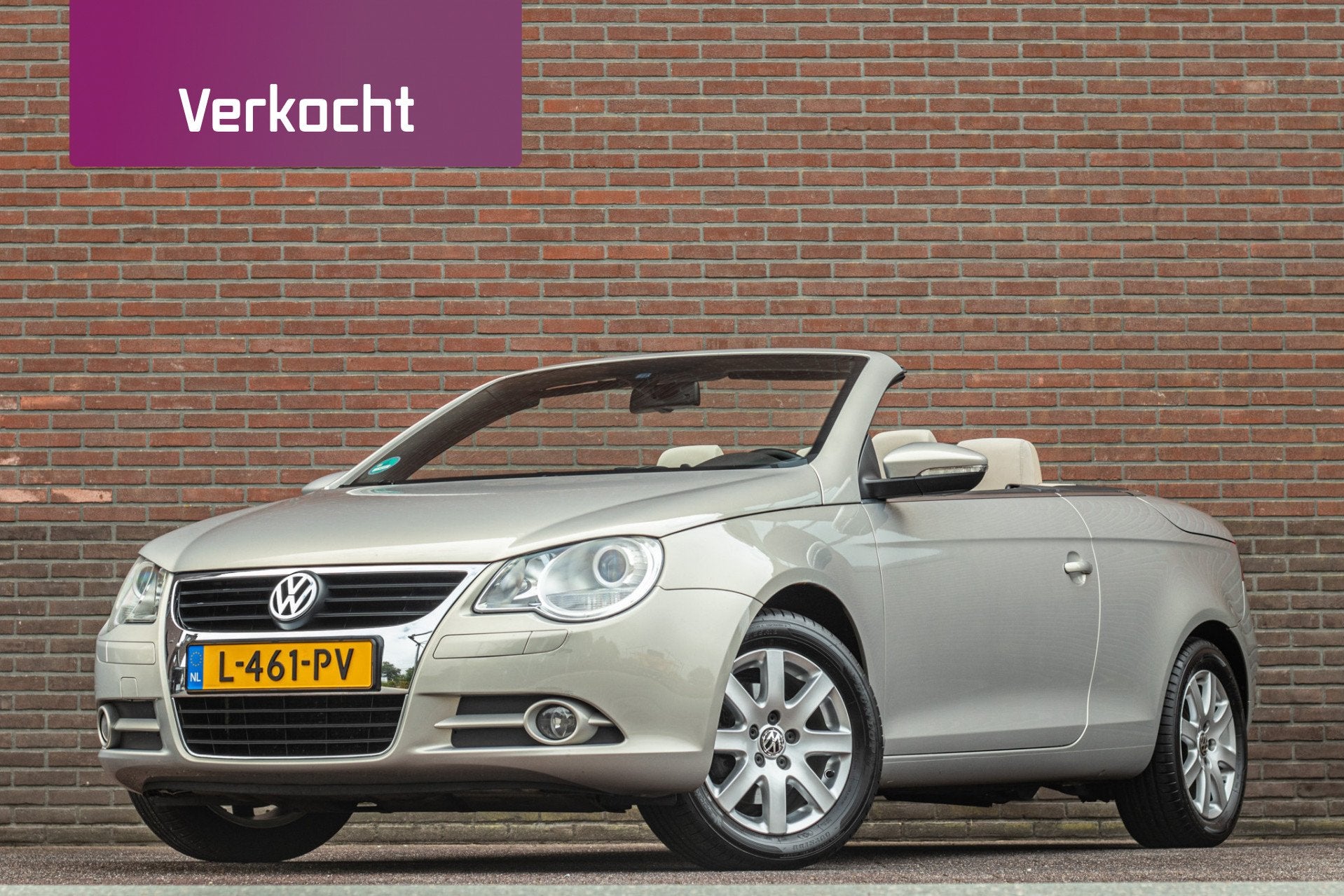 Volkswagen Eos 1.4 TSI Highline * VERKOCHT * (bj 2009), Auto's, Voorwielaandrijving, Gebruikt, Beige, 4 cilinders