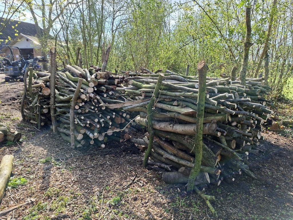 Brandhout/open haard op een meter gezaagt, Tuin en Terras, Haardhout, 3 tot 6 m³, Ophalen