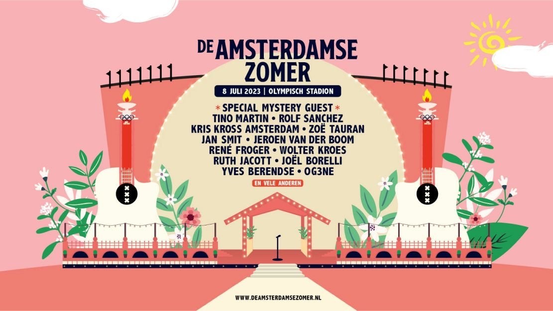 2 Tribune Tickets (met toegang VIP) Amsterdamse Zomer 4 Juli, Tickets en Kaartjes, Concerten | Pop, Twee personen, Juli